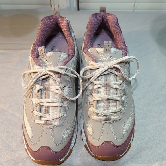 Skechers Pink and Gray Sneakers with Supportive Sole - Picture 7 of 16